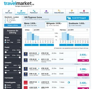 Jämför priser på flygresor